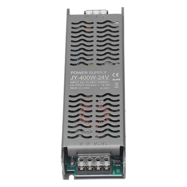 LED-drivrutin 400W DC 24V IP20-skydd Snabb värmeavledning LED-transformator LED-strömdrivrutin AC 175-260V