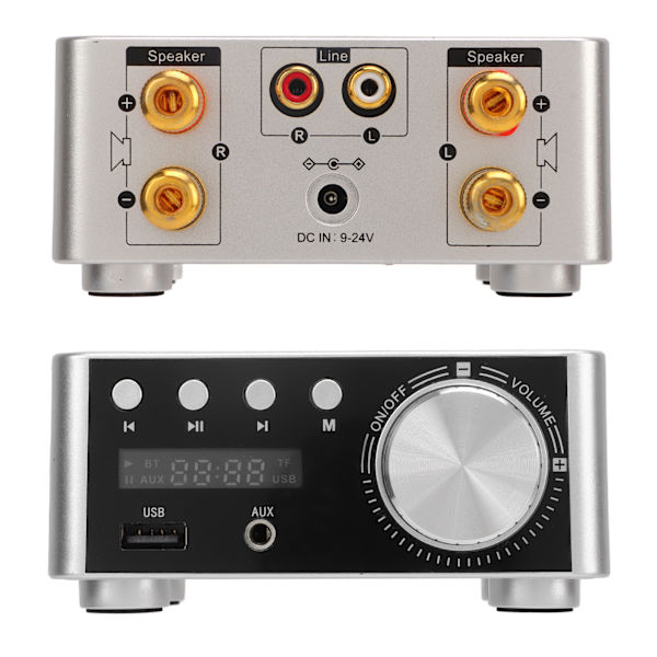Mini Bluetooth 5.0 digital forsterker - HiFi Stereo Klasse D Audio Amp