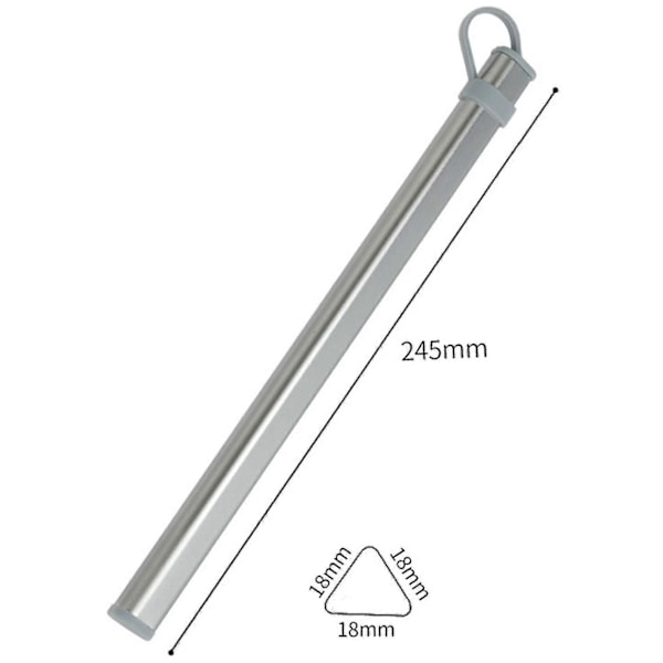 2x Oppbevaringsrør for spisepinner Aluminiumlegeringsboks Etui for oppbevaringsboks for titanstikk uten Cho