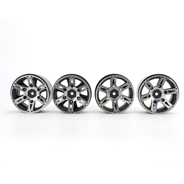 4 stk 5,2 cm Høy Kvalitet Metall Bilmodell Felger Nav Høy Styrke for 1/10 RC (svart)