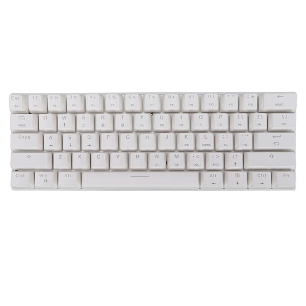 Mekanisk tangentbord 61 tangenter RGB bakgrundsbelyst USB-kabelansluten dubbelläge stor kapacitet mekaniskt spelande tangentbord vit röd axel