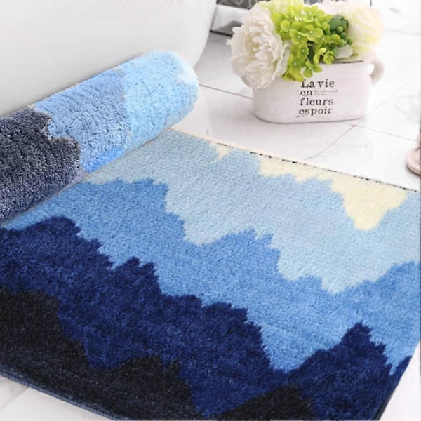 Halkfri Badrumsmatta i Mikrofiber, Tvättbar, Mjuk och Absorberande Set 4 50x80CM