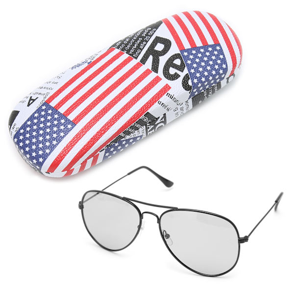 UV400 farveskiftende polariserede linsebriller AntiUV moderigtige unisex-briller (sort stel)