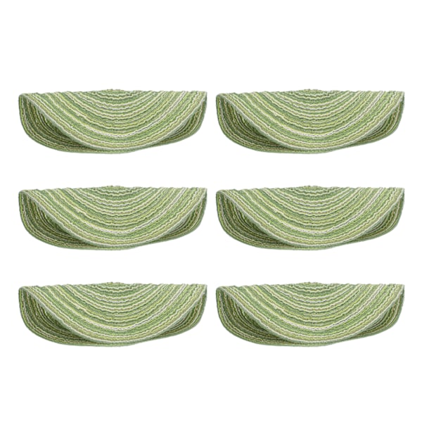 6 st runda placemats fläta värmeisolering halkfri stabil mycket hållbar bred applikation placemats för hemfestgrön