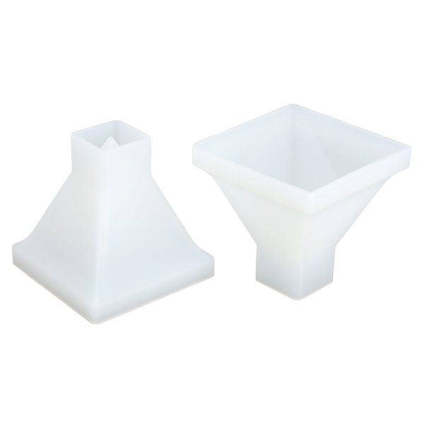 2 stk pyramideforme DIY krystalepoxyforme stor pyramide silikone håndlavet epoxyharpiksform hjemmedekoration