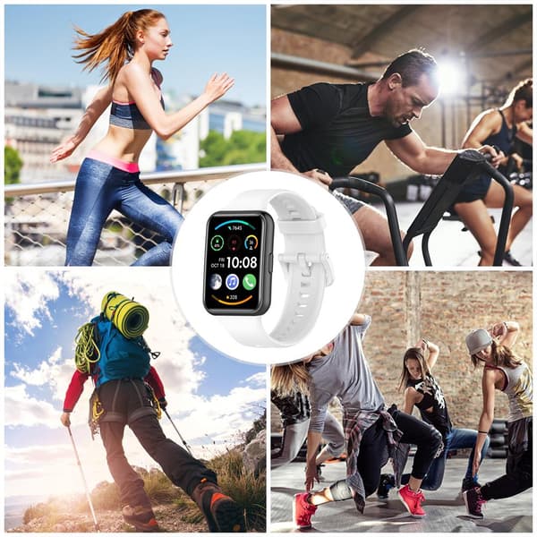 Smart Watch Udskiftningsremme Smart Watch Blød Silikonerem til FIT2 Hvid