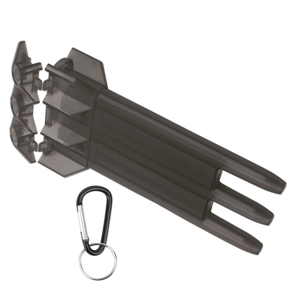 Universal Bärbar Dart Box ABS- case 3-hylsa Förvaring W/Aluminium Legering Hang Spänne Svart