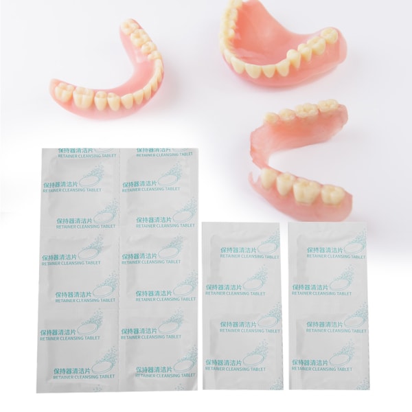 10 kpl Oikomishoidossa hammasproteesin puhdistustabletti hammasproteesien henkselit puhdistava suun hoito