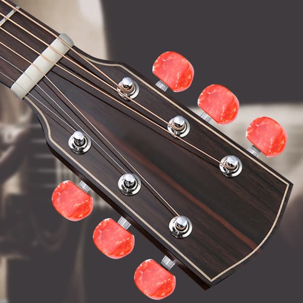 6 stk./sæt Stemmeskruer Maskinhoveder Akrylknapper til guitar (#2)
