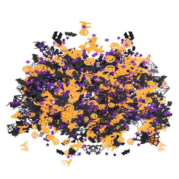 200g Halloween-konfetti Halloween-fest bordsdekoration konfetti pumpa spindelnät folie metalliska paljetter konfetti dekor HMS220722