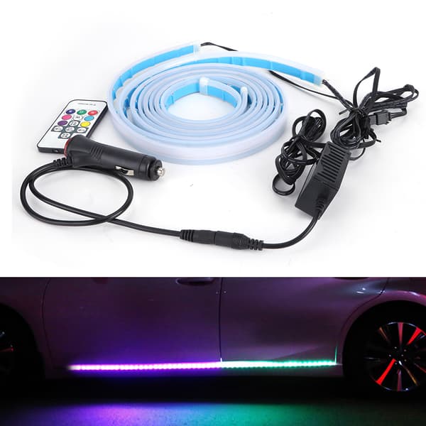 1,5 m/4,9 fod bildør sidelysstrimmel Universal Auto LED lys farverig lysbjælke