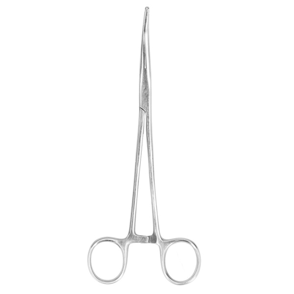Kirurgiska hemostatiska pincetter i rostfritt stål, pincett för husdjurshår, veterinärpincett med böjd spets