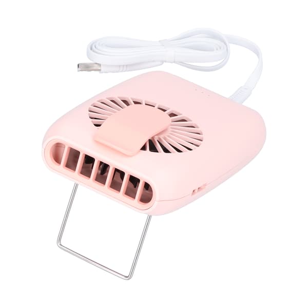 Multifunktionell ABS Mini Halsfläkt Bärbar USB-laddning Handhållen Skrivbordsfläkt
