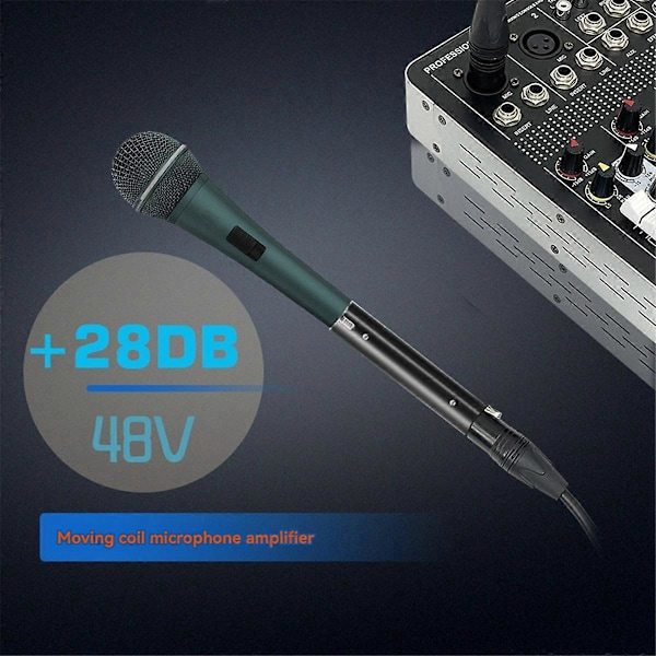 48V Mikrofon Dynamisk Förförstärkare för DM1 28DB