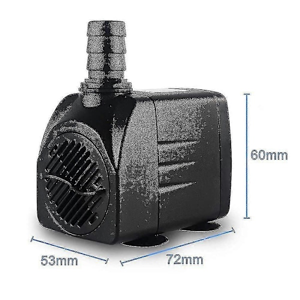 Senkbar pumpe, ultra-stille vannpumpe med fontenepumpe med 1,5 m ledning