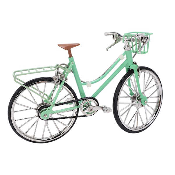 Mini cykelmodel simulering baseret design holdbar legering lysegrøn iøjnefaldende flot indretning cykel legetøj