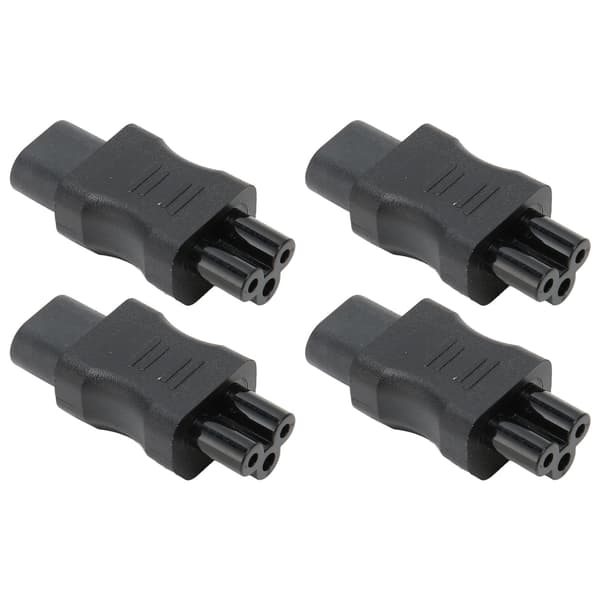 IEC320 C8 til IEC320 C5 Konverter 10A 250V 2.5A 250V Strømkabel Adapter til Laptop Strømadapter UPS Server 4 stk