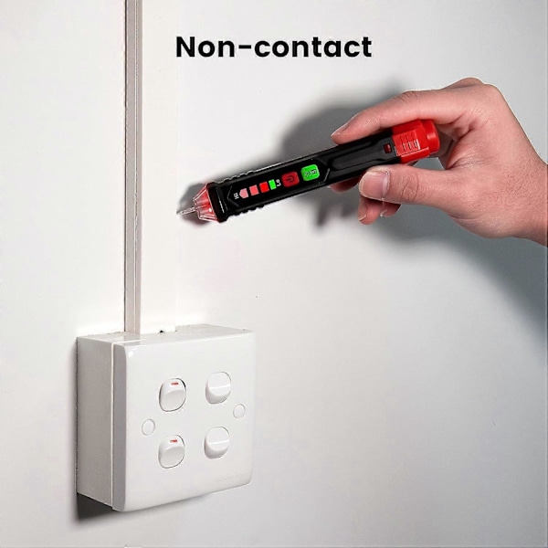 Spændingsdetektor / Berøringsfri spændingsdetektor med dobbelt område AC 12V-1000V/48V-1000V, Strømførende/Neutral