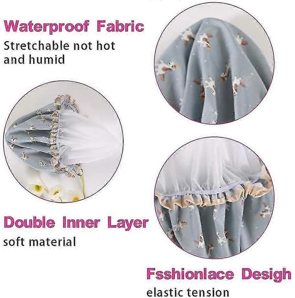 Unicorn Double Layer Waterproof Shower Caps for Women - 2 Pack (New Arrival)