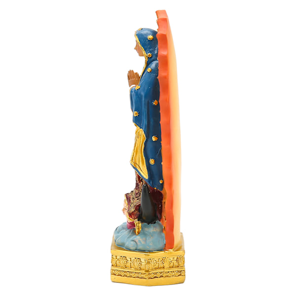 Christian Guadalupe figur håndmalt Good Luck Jomfru Maria statuer Vår Frue av Guadalupe figur for borddekorasjon
