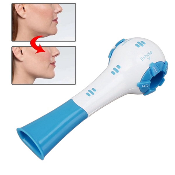 Hengityskeuhkojen palautuva harjoituslaite kädessä pidettävä uloshengityslihasharjoittelija hengityshoitoon Blue Blue
