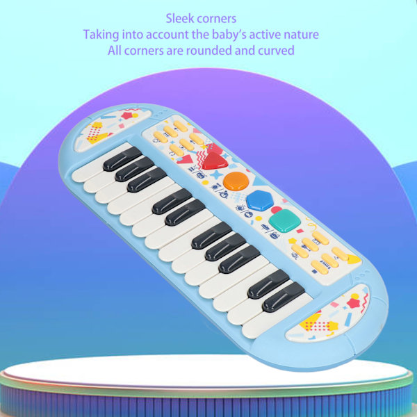 Intelligent 24-tangenters keyboard klaver til børn - multifunktionelt elektronisk legetøj til undervisning - perfekt gave til drenge og piger