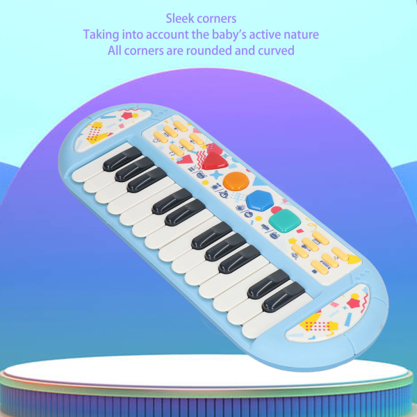 Intelligent 24-tasters keyboardpiano for barn - multifunksjonelt elektronisk leketøy for undervisning - perfekt gave til gutter og jenter