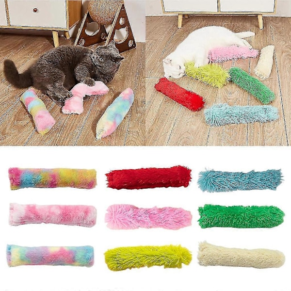 Katt Strip Kudde Kattleksak Kattungeleksak Med Kattmynta För Katt Tandlossning Tugga Zekai ViolettRosaBlandning