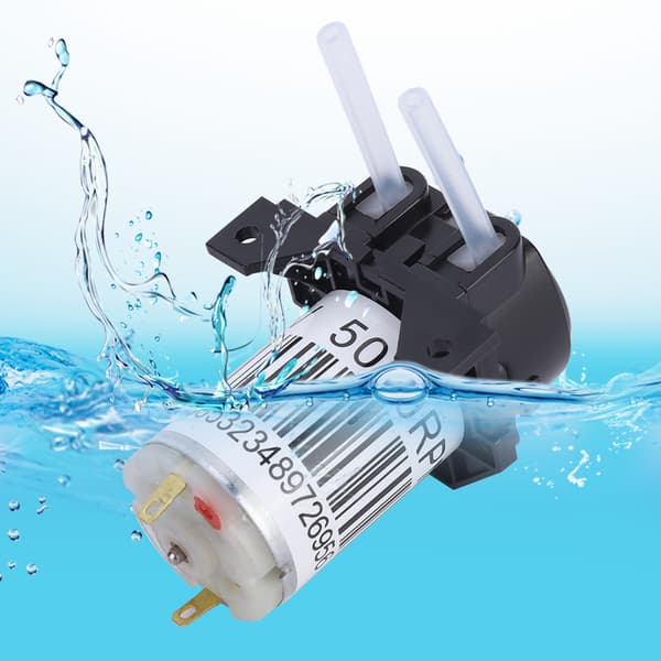 Rätvinklig självsugande pump mikropump med silikonslang för experiment (12V)