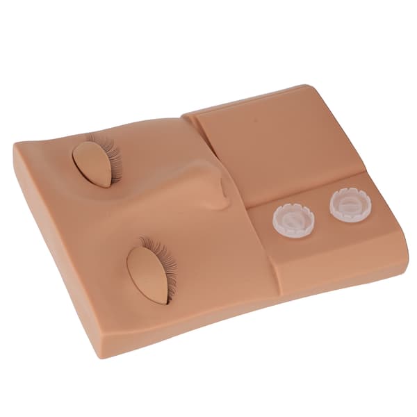 Vipper Mannequin Hode Utskiftbart Øyelokk Vippe Forlengelse Praksis Sminke Trening PVC Hudfarge