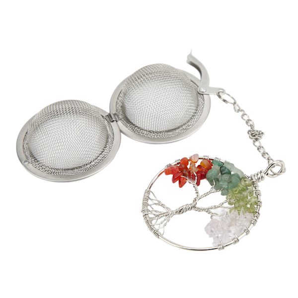 Teinfuser 304 Rostfritt Stål Livets Träd Tesil Teinfuser Kristall Te Avloppsfärgblandning