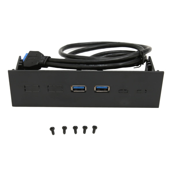 5,25 tommer frontpanel 2-ports USB-port Optisk drev Frontpanel USB 3,0 til 19 ben metal optisk drevbås til pc-computertaske