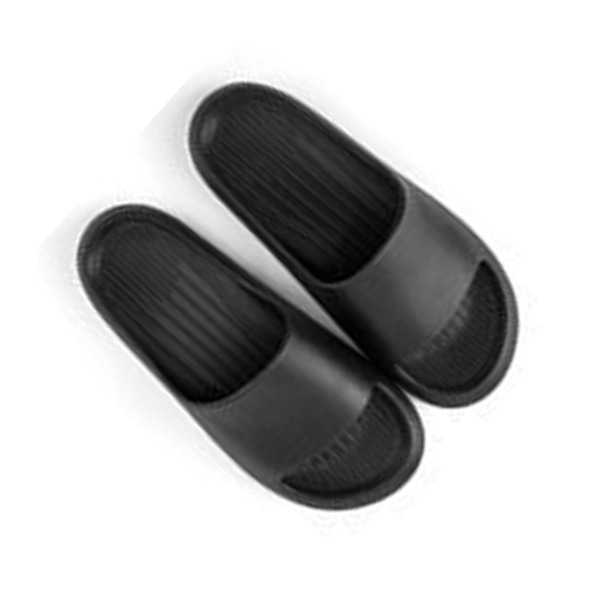 EVA Duschtofflor Slide Sandaler Duschskor för Badrum Pool Strand för Kvinnor och Män Svart 35-36