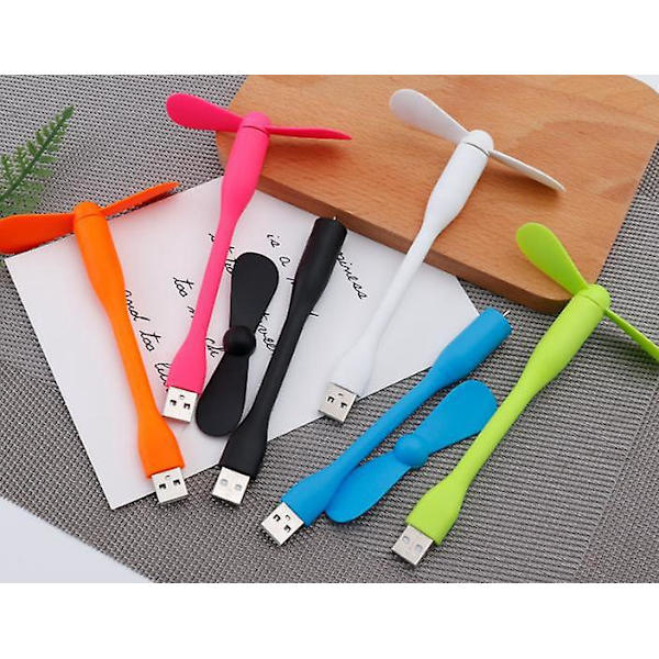 6-pack bärbara USB -smartphone-minifläktar för kylning på resor (blandade färger)
