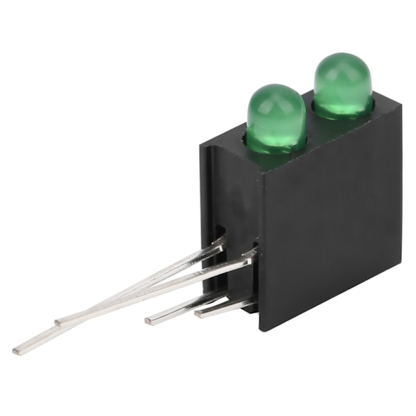 100 stk 3 mm lysholder dobbelt hul LED diodelampe med base Industrielt indikator tilbehør Grønt lys