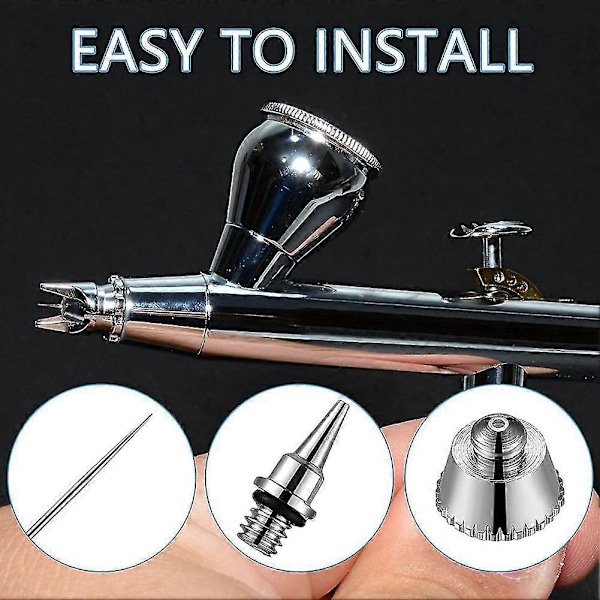 21 stk. Airbrush Dysehette Sett Airbrush Nål Reservedeler Airbrush Nåler Airbrush Rengjøring Zekai