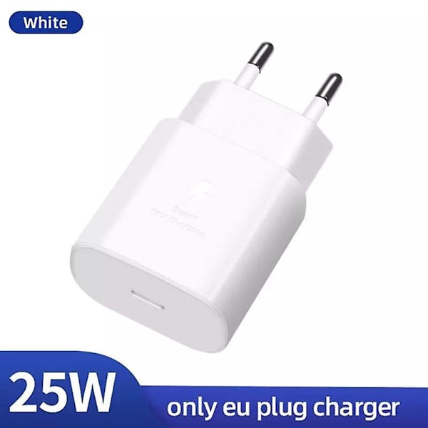 25W Lader Kompatibel med Samsung Galaxy S22, S21, S21 Puls, S21 Ultra, S21 FE, S20 FE, Z Fold 3, Fold 4, Flip 3, Flip 4 5G, Note 20, A53, A52s, A71