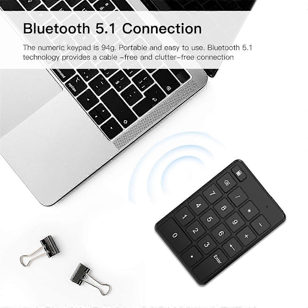 19 Tasters Universal Bluetooth Trådløse Numeriske Tastaturer for PC