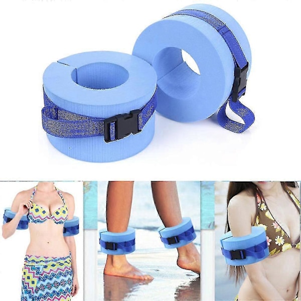 Aquatic Cuffs Uimavedet Vesijumppa Kellukkeet Nilkka- ja käsivarsivyöt Pikakiinnityssoljella