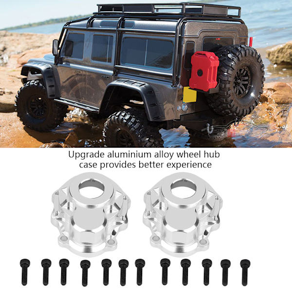 1 par aluminiumlegering fram/bakre hjulnavhölje för Traxxas TRX-4 1:10 RC-bil (titan)