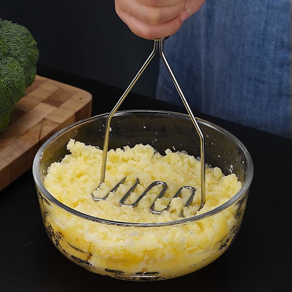Kartoffelmoser Sæt i Rustfrit Stål - Perfekt til Avocado, Moste Kartofler, Bønner & Mere