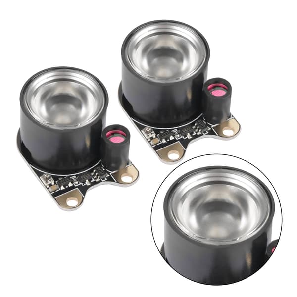 1 par LED-fylllys for Raspberry Pi 3/2/B+ infrarød 850IR nattsynskameramodul
