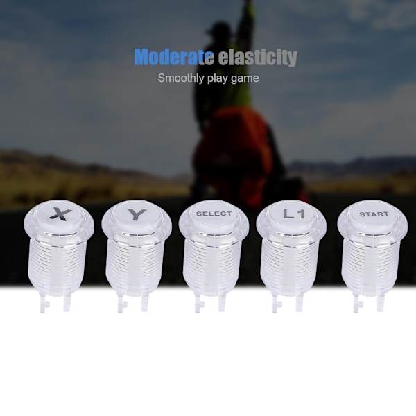 822B Enkel DIY Arcade Joystick Tillbehörssats för Arcade / Fighting Hemspel USB Set i Amerikansk Stil (Transparent )
