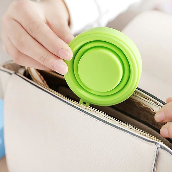 3 pakke med 170 ml sammenklappelige silikonekopper til picnic og udendørs vandreture