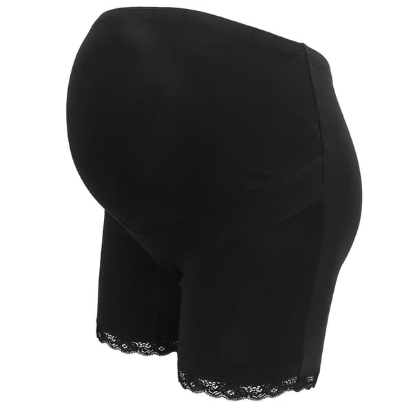 Højtaljede sikkerhedsshorts til gravide kvinder, bløde elastiske justerbare boxershorts, undertøj, sort XXL