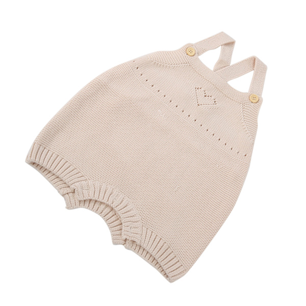 Babykläder Nyfödd Baby Romper Stickad Overall Ärmlös En Delad OutfitRosa 90cm (18‑24Månad)