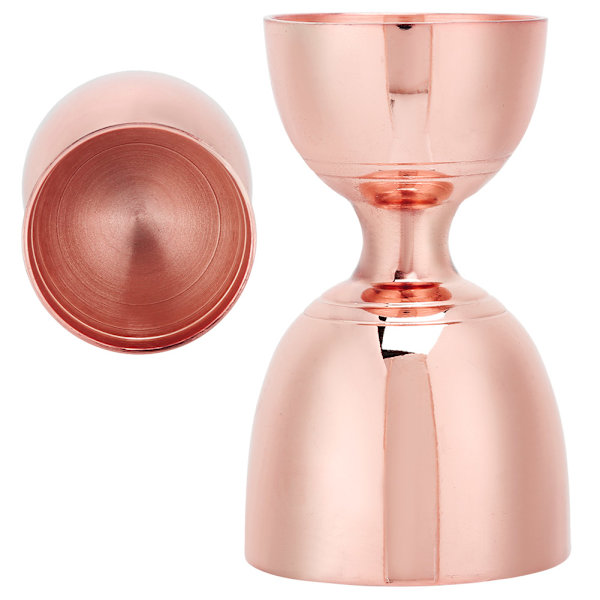 Dubbelsidig cocktailjigger i rostfritt stål, mixer, bartenderverktyg för hem- och barfesttillbehör, roséguld