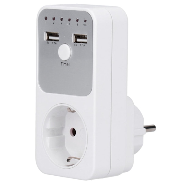 180~260V USB Smart Digital Nedtællingstimer Stikkontakt til Computer Telefon Oplader