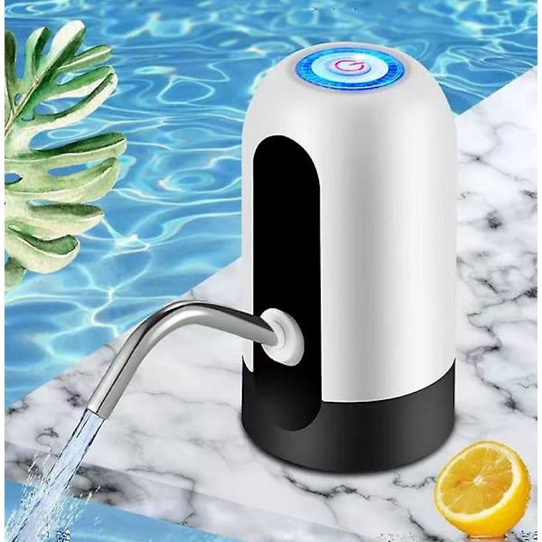 Bärbar Elektrisk Vattenbehållare för 5 Gallons Universalflaskor, USB-Laddning, Perfekt för Camping, Kök, Verkstad, Garage