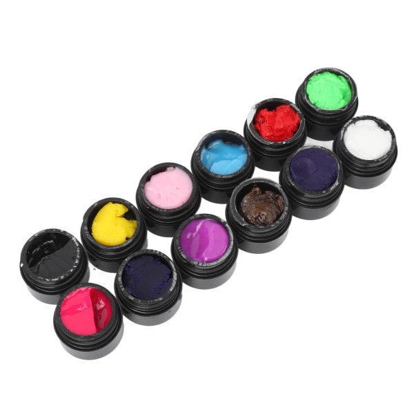 12 väriä veistosmaalaus Nail Soak Off UV- set Ammattimainen tee-se-itse kynsien veistetty geeli kynsitaiteilijalle